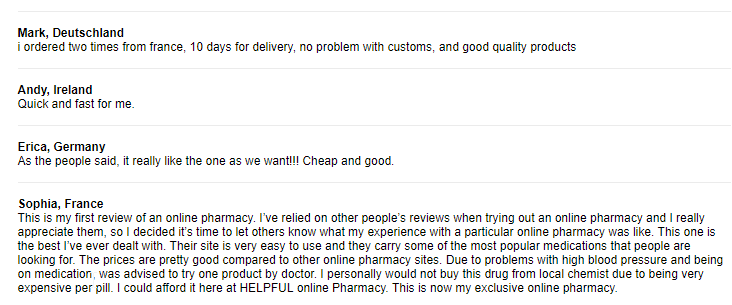 Cheap Pills User Testimonials